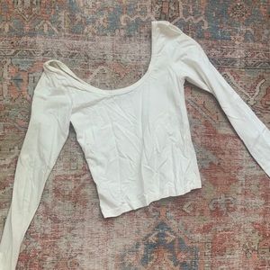 Brandy Melville Cropped Long Sleeve Shirt
